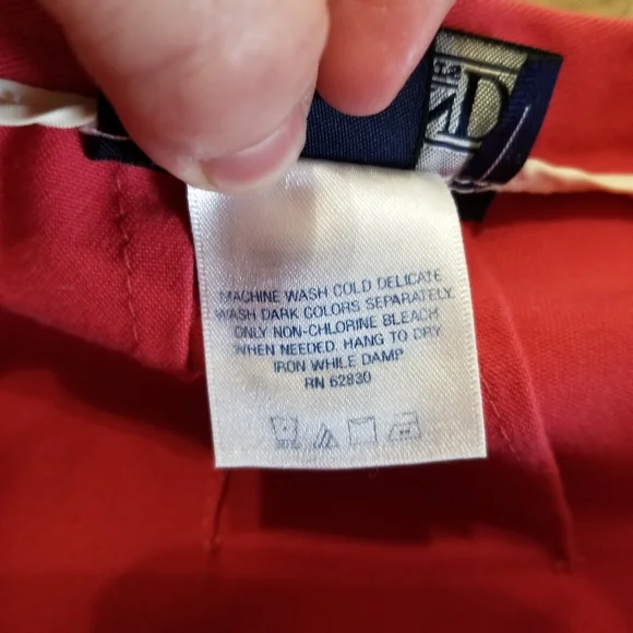 Lands' End Retro Style Side Zip Dark Coral Ankle Length Pants. Women's 12 - Picture 9 of 11